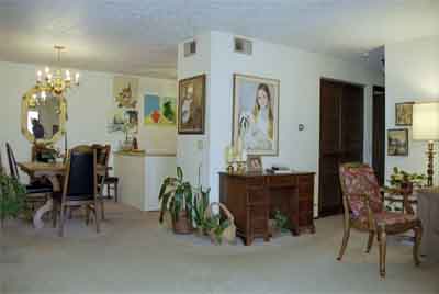 The kitchen and hallway